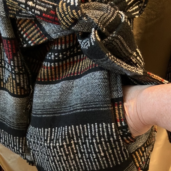 Me Jane Western Print Wrap Coat - Picture 3 of 5